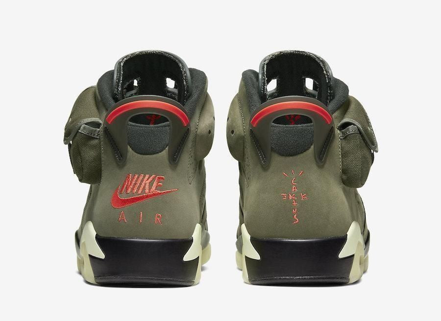 Men's Air Jordan 6 X Travis Scott Olive Shoes