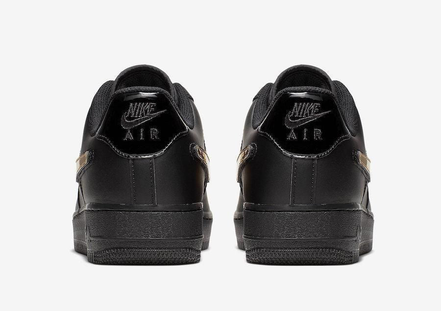 Men's Air Force 1 Low 07 Black Metallic Gold Shoes
