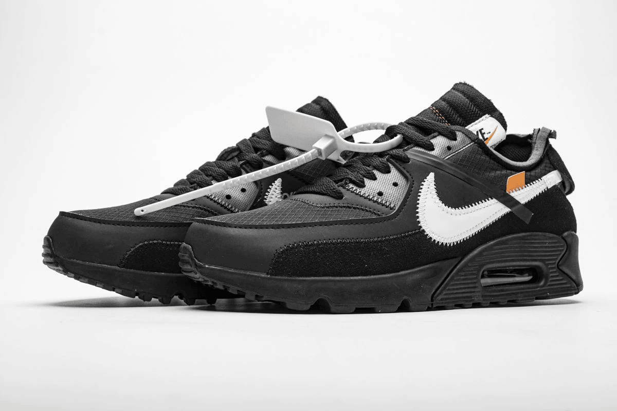 Men's Off White x Air Max 90 All Black Shoes