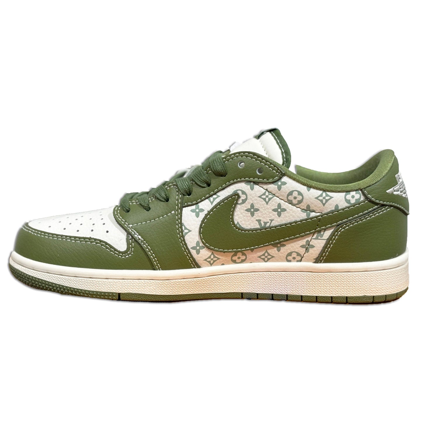 Men's Air Jordan 1 Low x LV ' Green' Shoes
