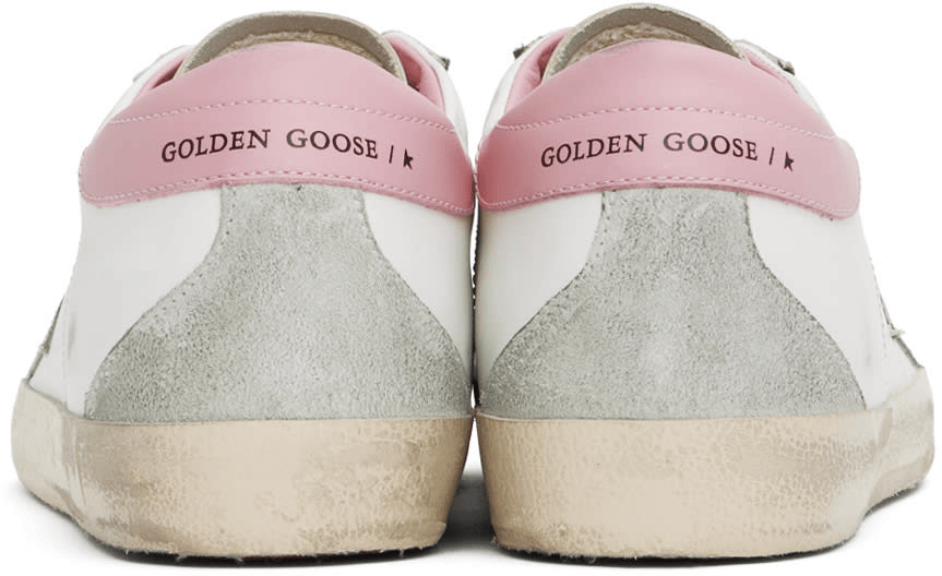 Men's SSENSE Exclusive White Super-Star Sneakers In White Ice Light Pink