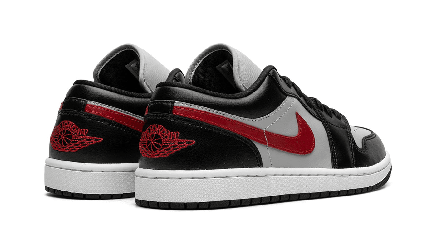 Men's Air Jordan 1 Low Black Grey Red Shoes