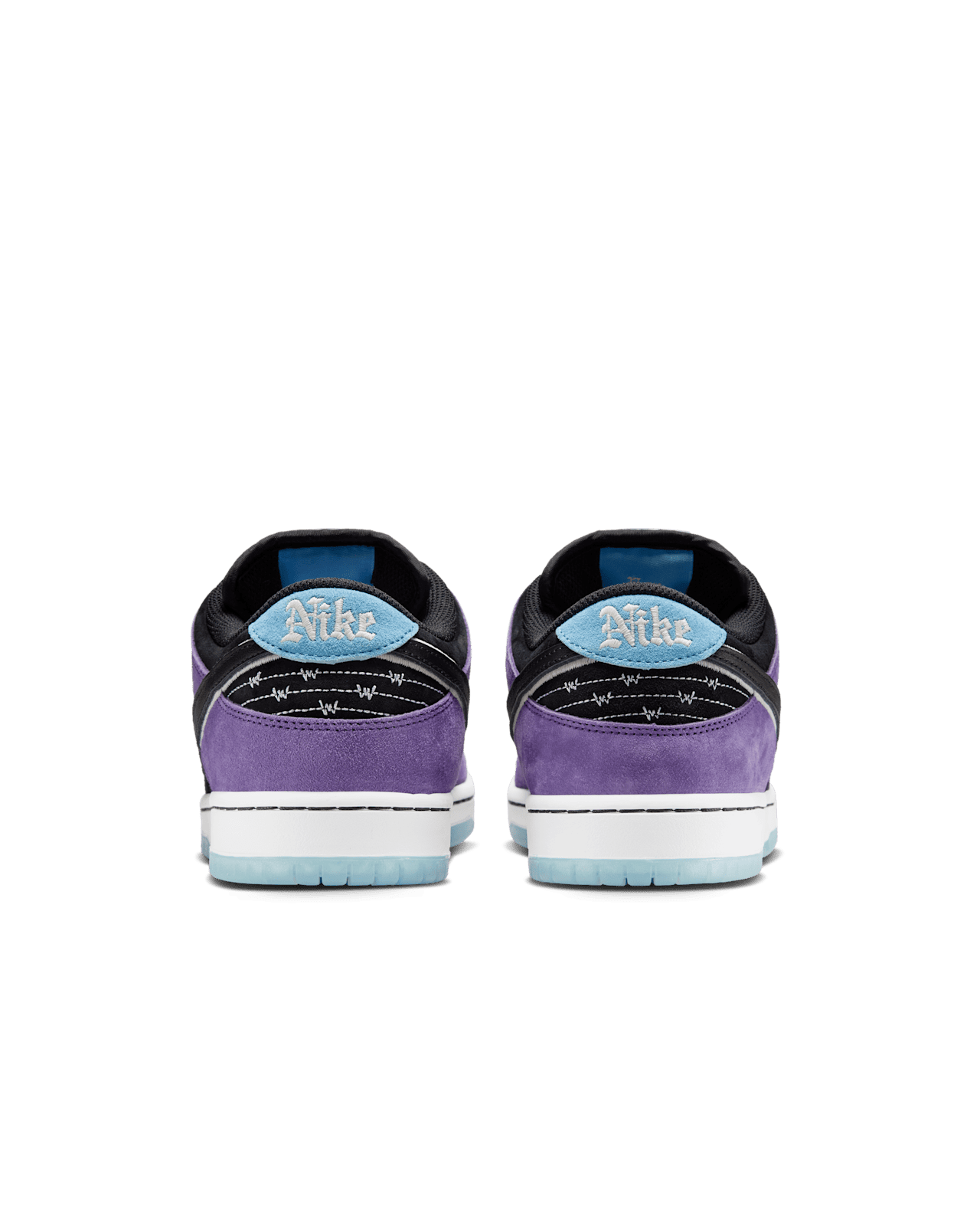 Men's Air Jordan 1 Low Black and Court Purple Shoes