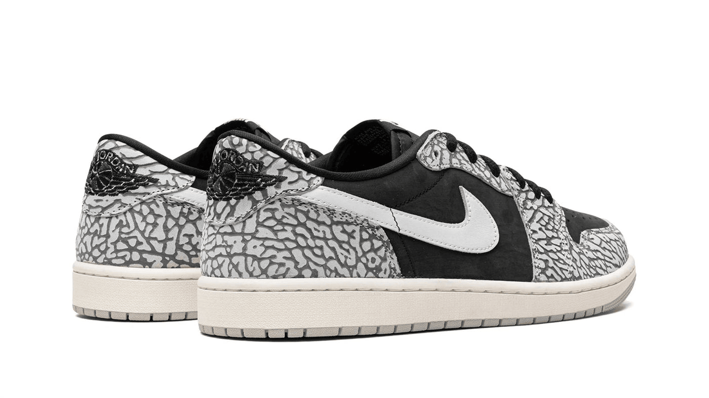 Men's Air Jordan 1 Low Black Elephant Shoes