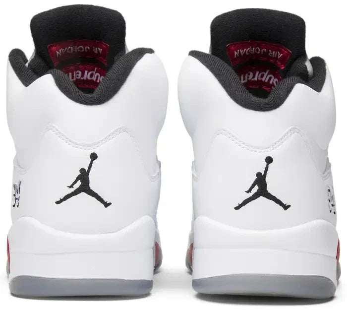 Men's Supreme x Air Jordan 5 Retro 'White' Shoes