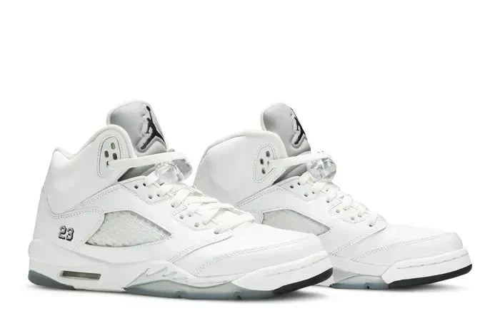 Men's Air Jordan 5 White Metallic Shoes