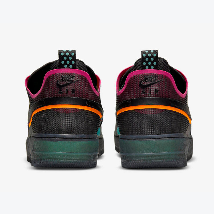 Men's Nike Air Force 1 Black Neon Shoes