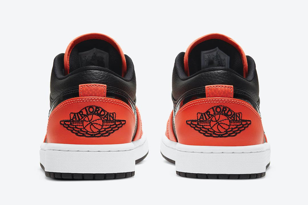 Men's Air Jordan 1 Low 'Black Orange' Shoes