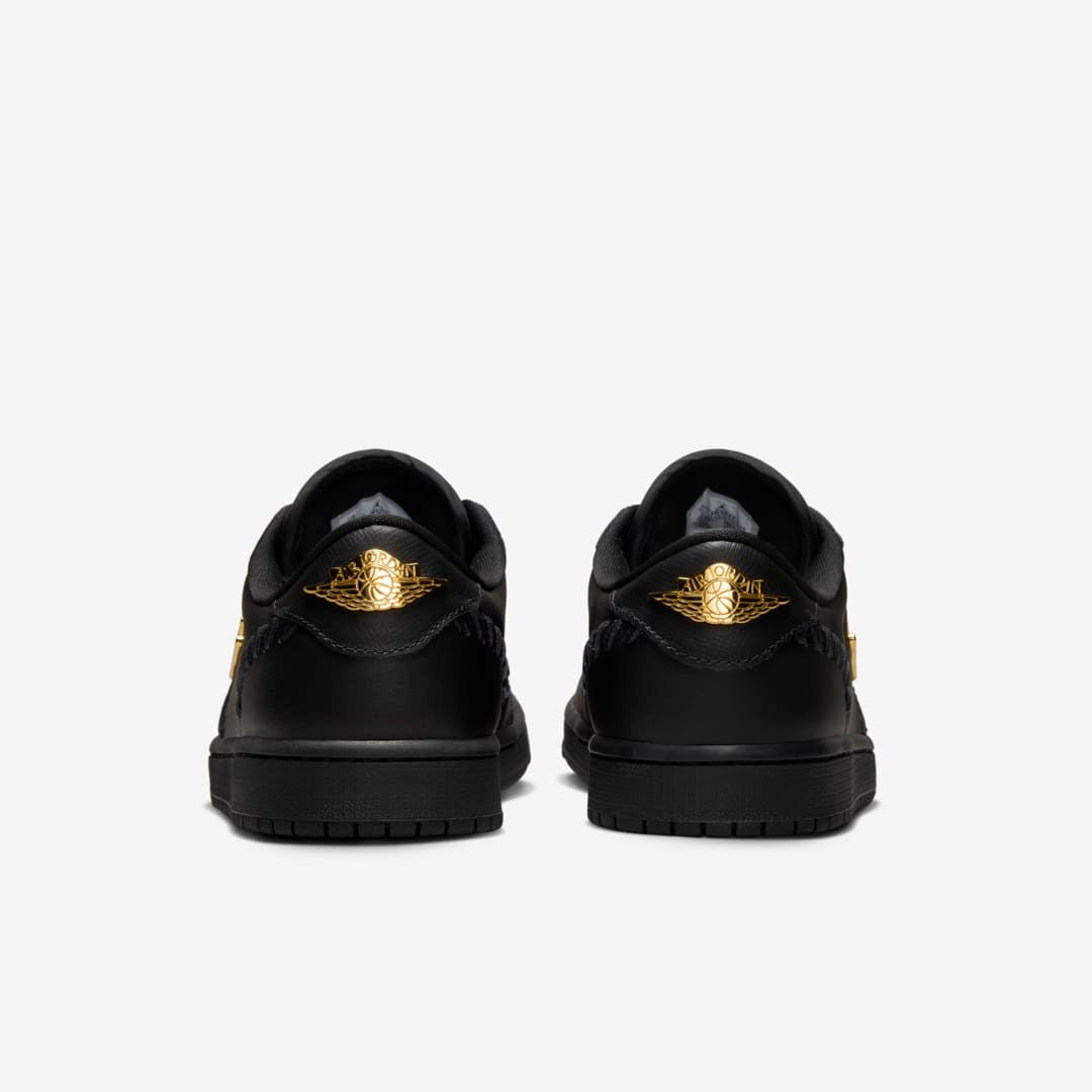 Men's Air Jordan 1 Low 'Black Metallic Gold' Shoes