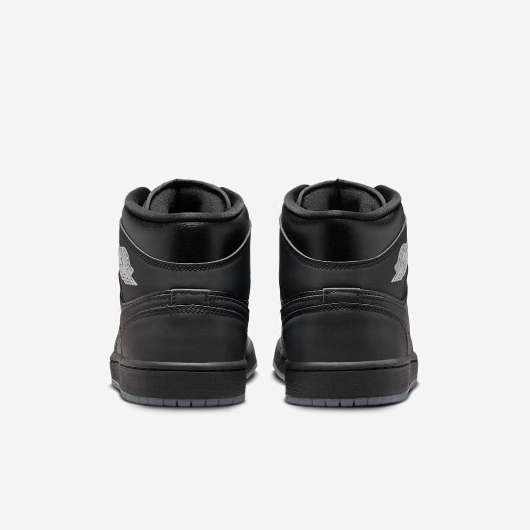 Men's Air Jordan 1 Mid 'Black Metallic' Shoes