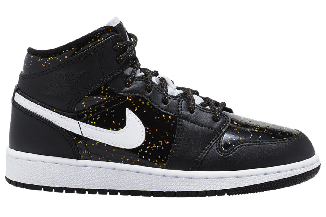 Men's Air Jordan 1 Mid 'Black Speckle' Shoes