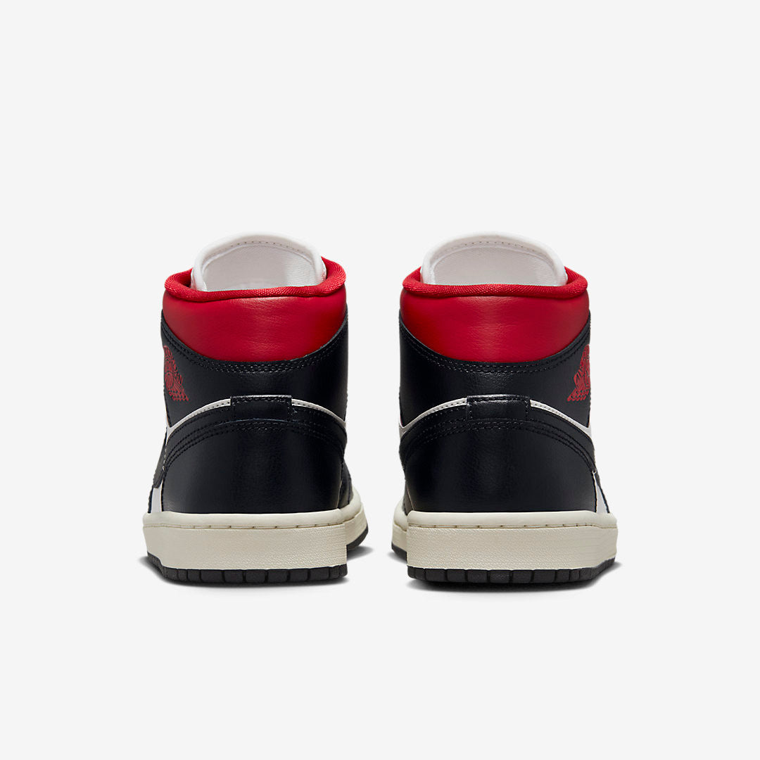 Men's Air Jordan 1 Mid 'Black Toe' Shoes