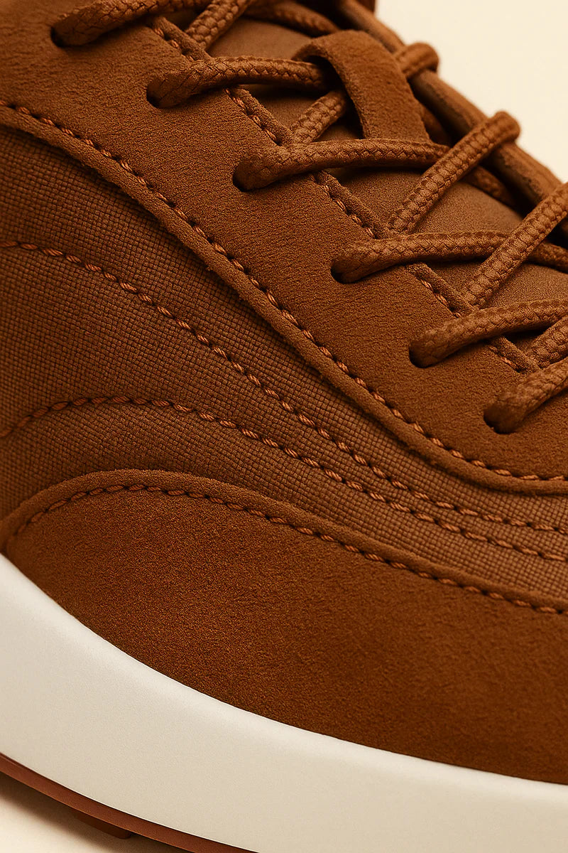 Men's Loro Piana Weekend Walk Orange Sneakers