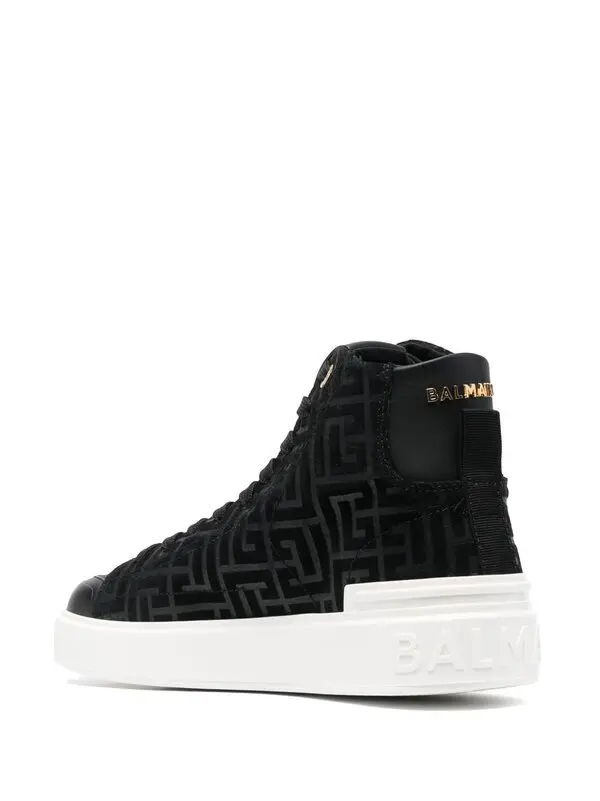Men's Balmain B-court High-Top Black Sneaker