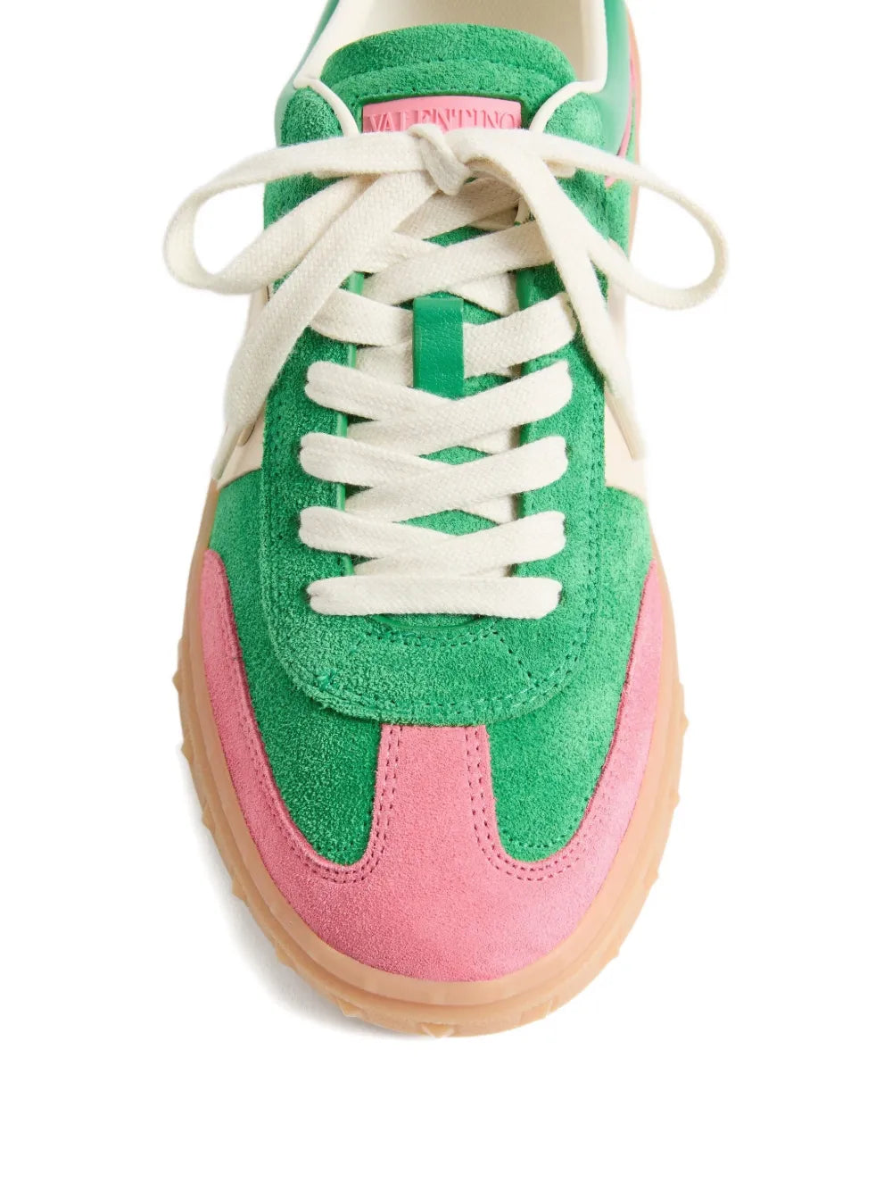 Men's Valentino Garavani Baskets Upvillage Green Pink White Sneakers