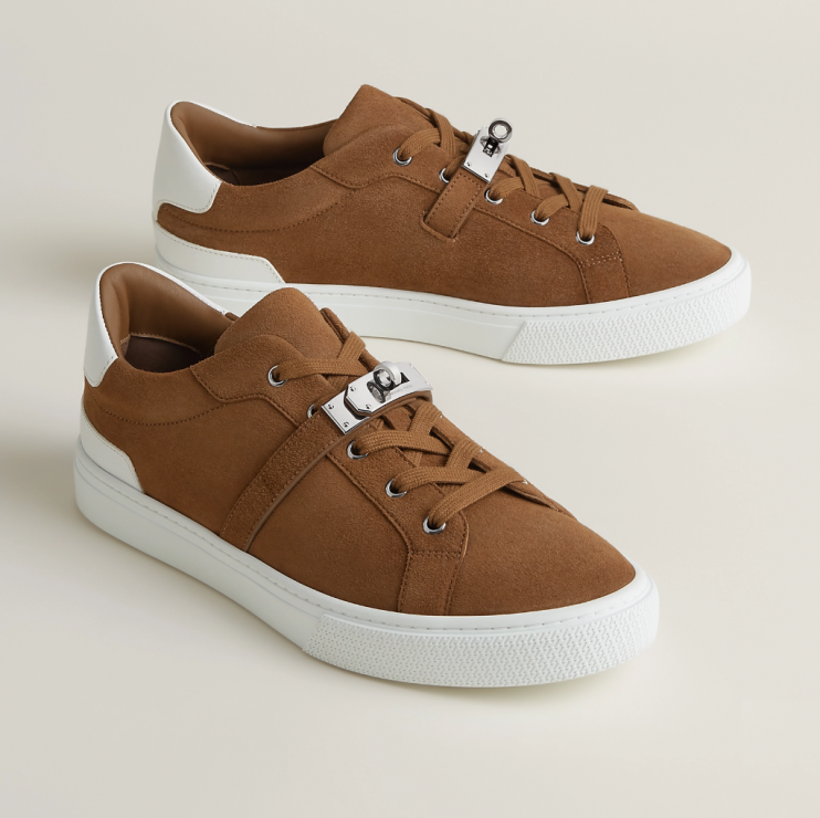 Men's Hermes Day Brown Sneakers