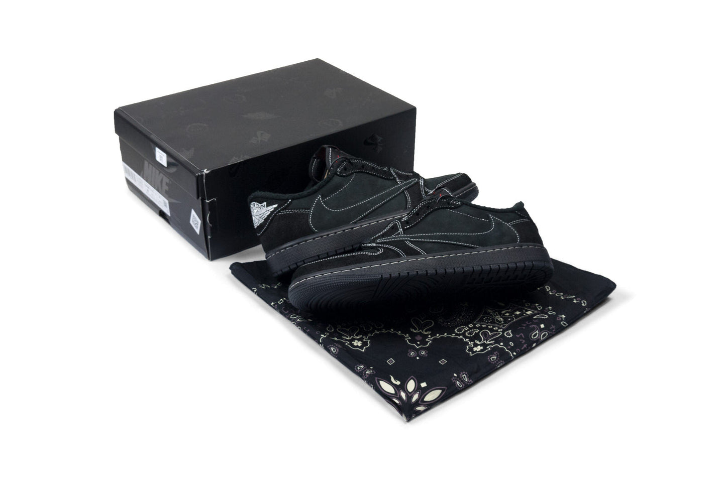 Men's Travis Scott x Air Jordan 1 Retro Low ‘Black' Shoes
