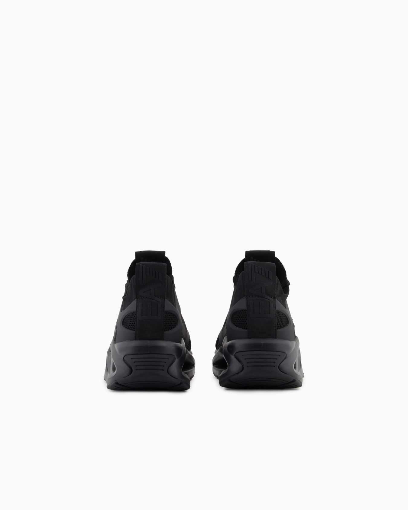 Men's Ea7 Emporio Armani Sneakers With Mesh Panels Black Sneakers