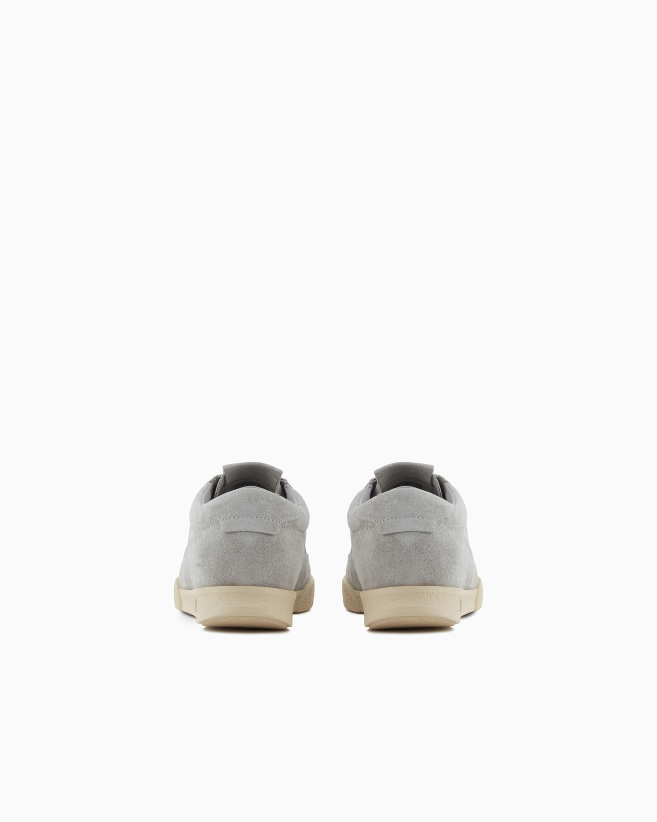 Men's Emporio Leather And Suede Gray Sneakers