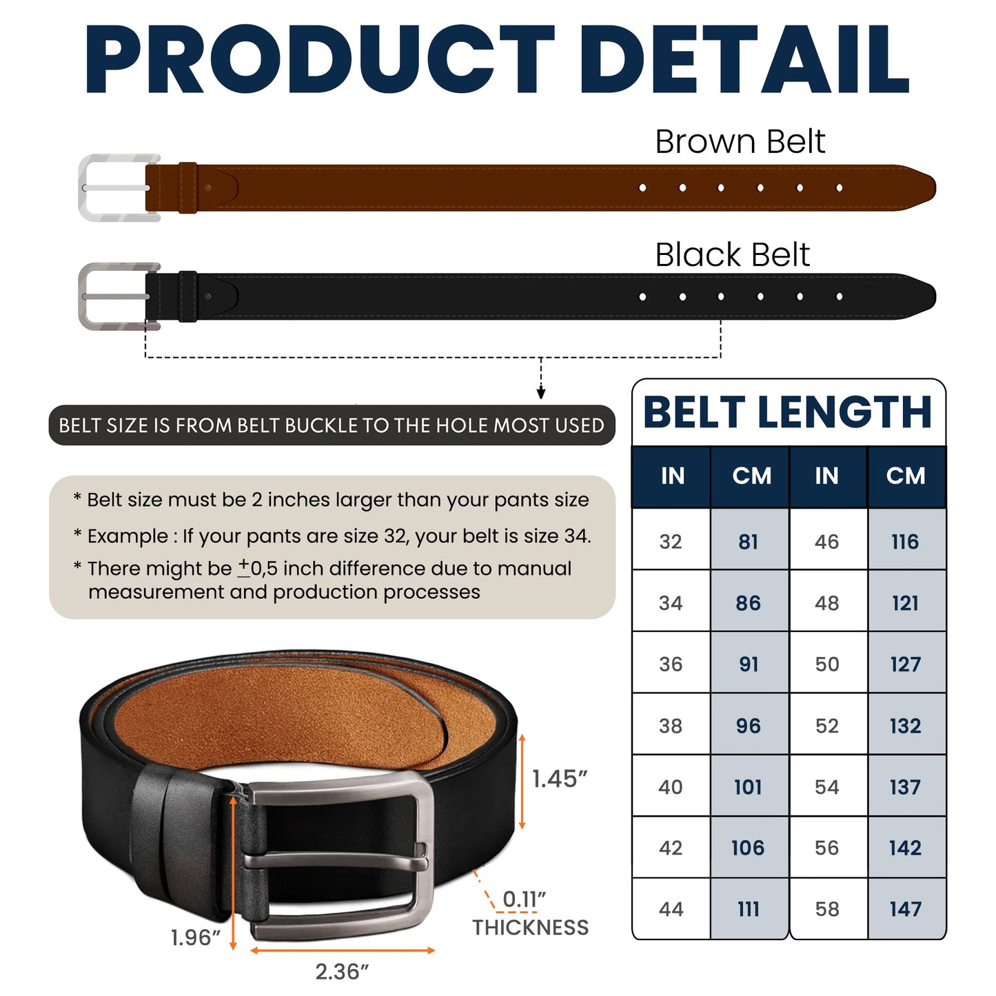 Having You As A Dad - Personalized Engraved Leather Belt
