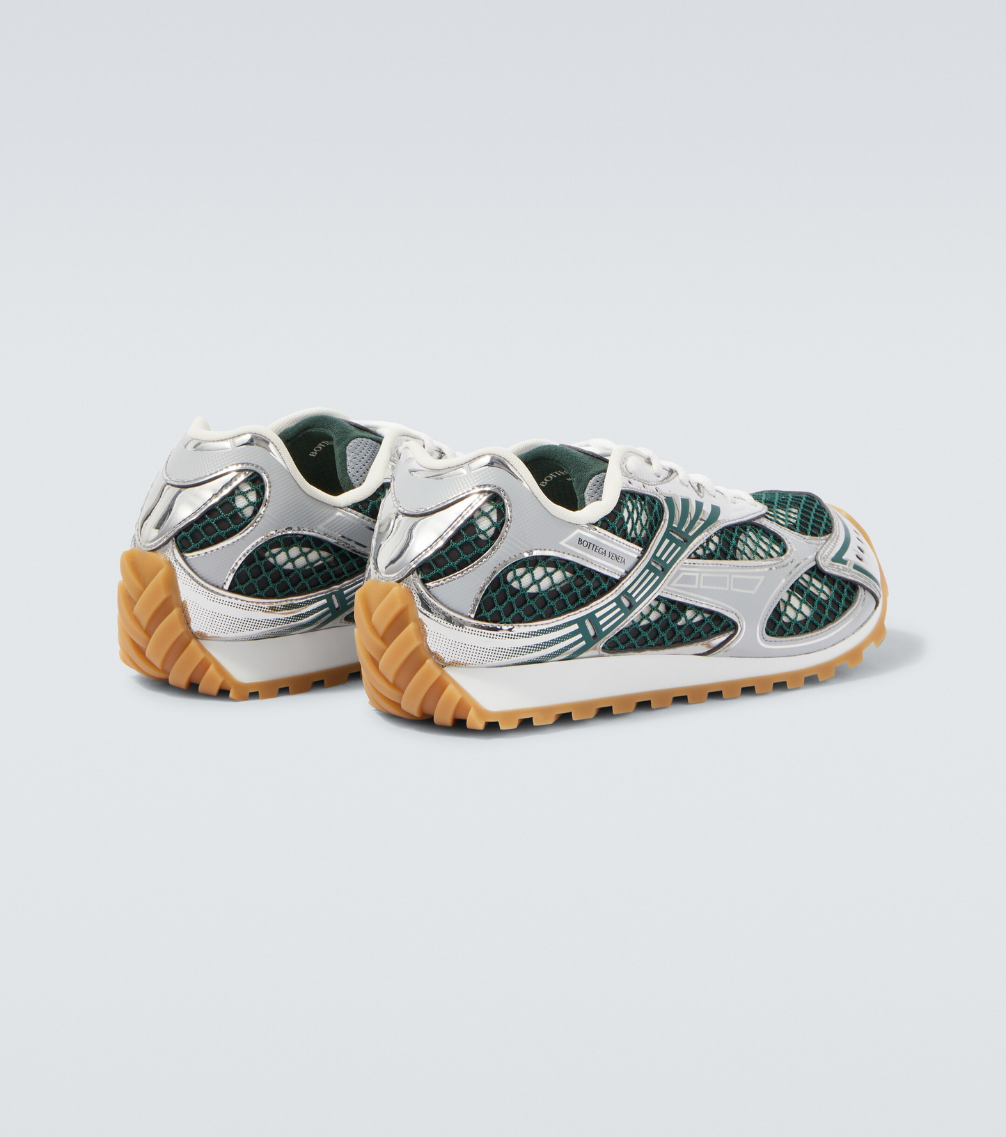 Men’s Bottega Veneta Orbit Silver Green Sneakers