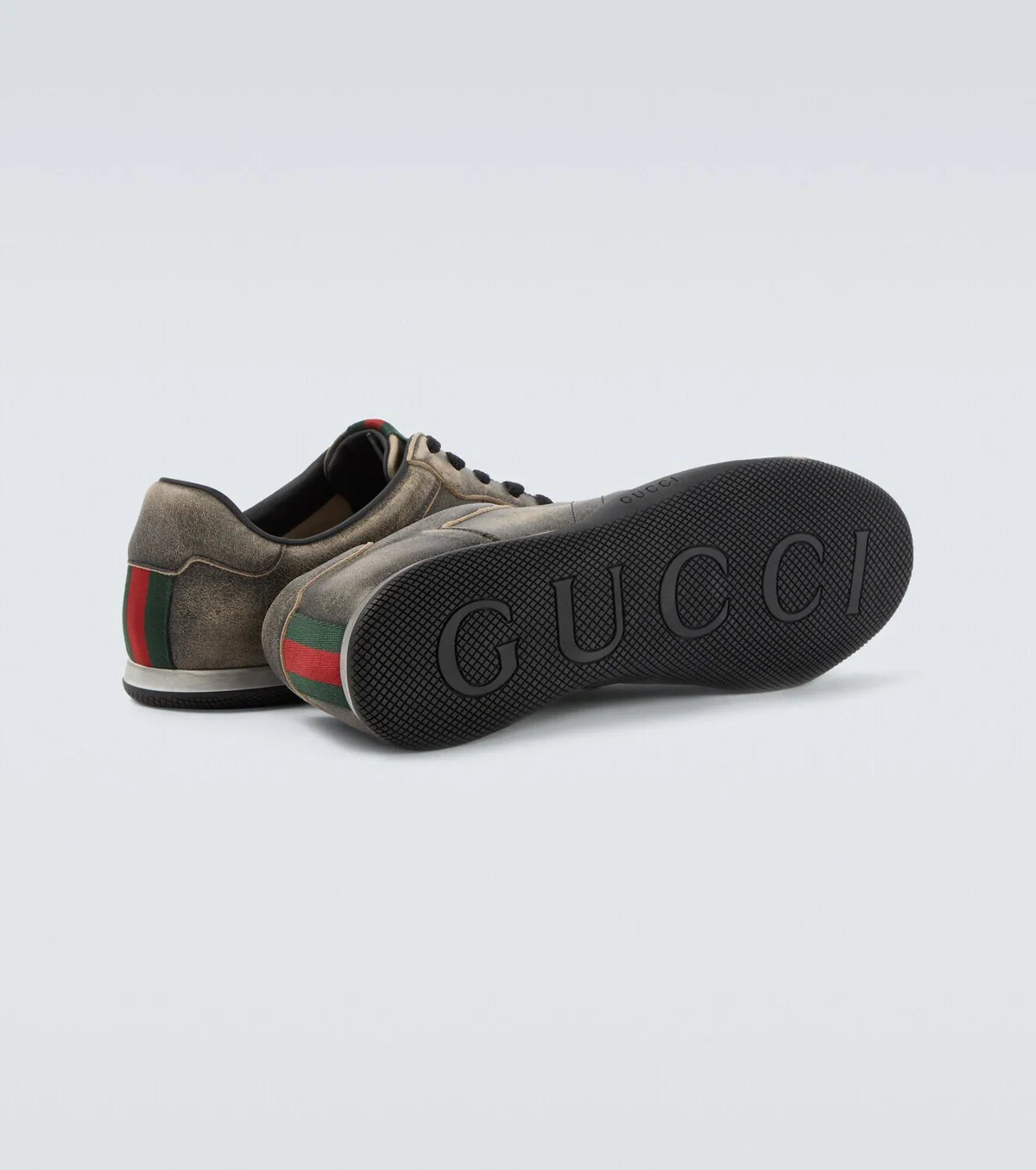 Men's Gucci Shift Black Leather Sneakers
