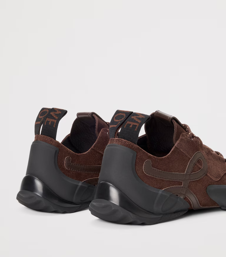 Men's Grip Sneaker In Calfskin Suede Dark Brown Sneakers