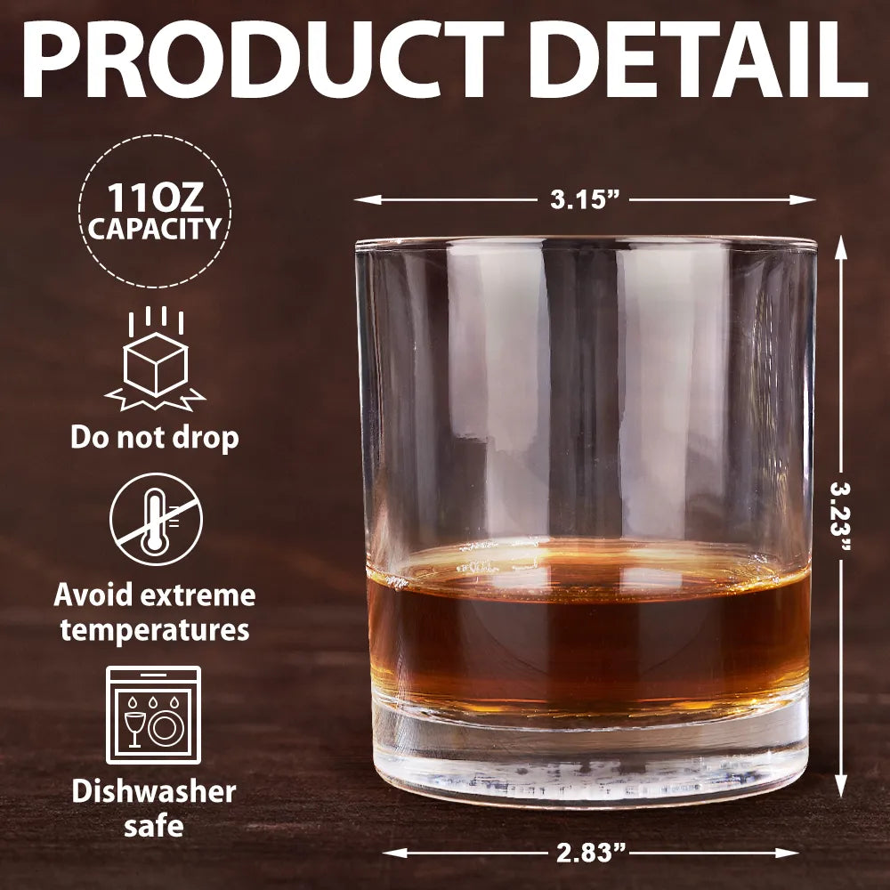 3D Metal Effect Once A Brother Always A Brother - Personalized Whiskey Glass