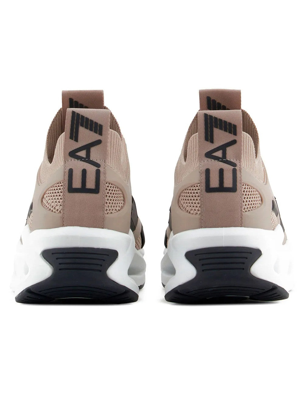 Men's Ea7 Emporio Armani Sneakers With Mesh Panels Beige Sneakers