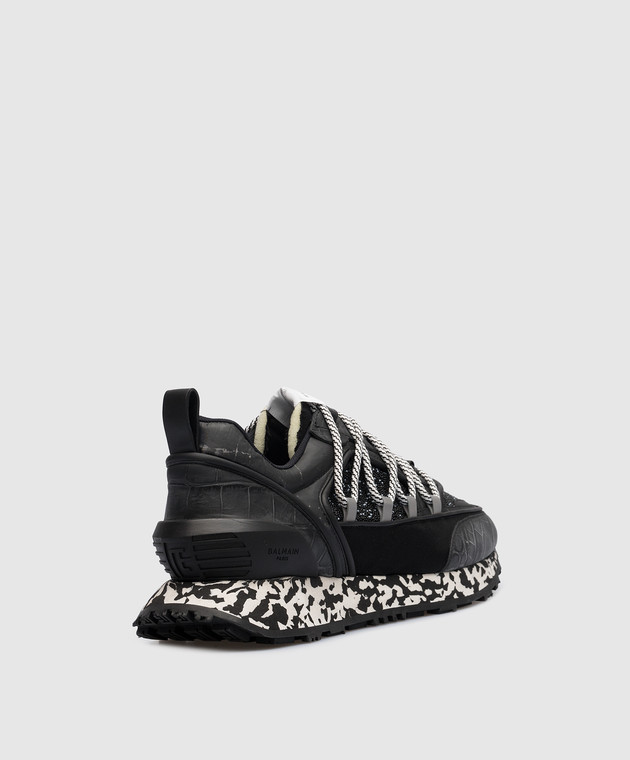 Men's Balmain Black Beaded Racer Combo Sneakers