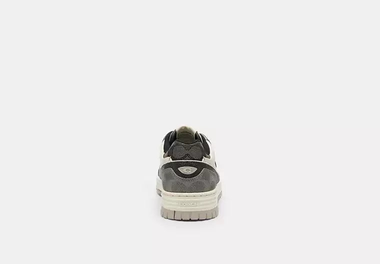 Men's COACH SoHo Leather Lace-Up Casual Black Sneakers