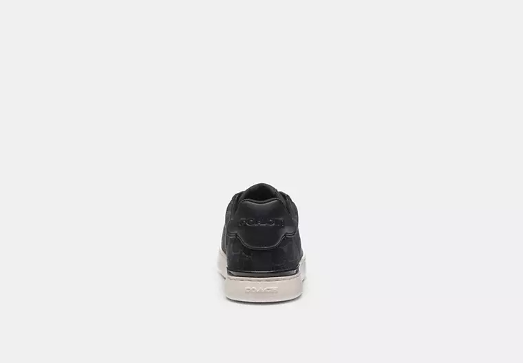 Men's Coach Clip Low-Top Skateboard Black Denim Sneakers