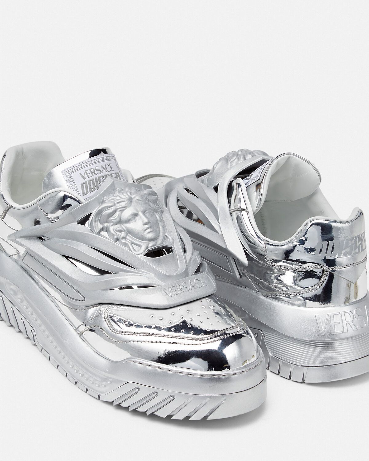 Men's Versace Odissea Trainers Silver Sneakers