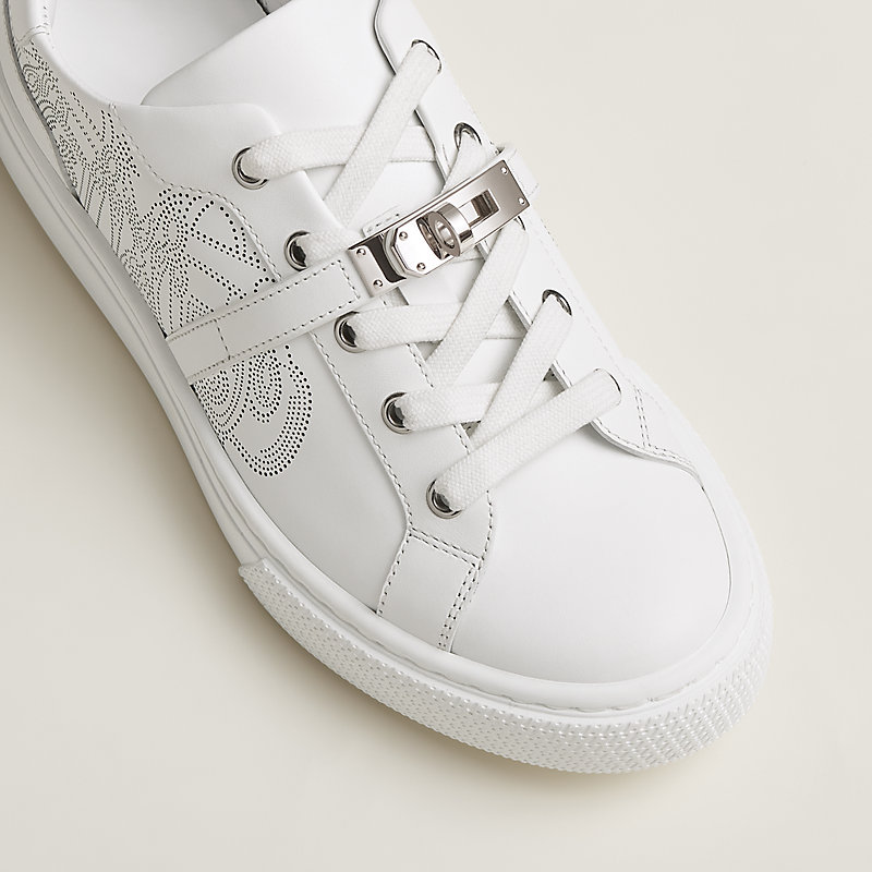 Men's Hermes Day White Sneakers