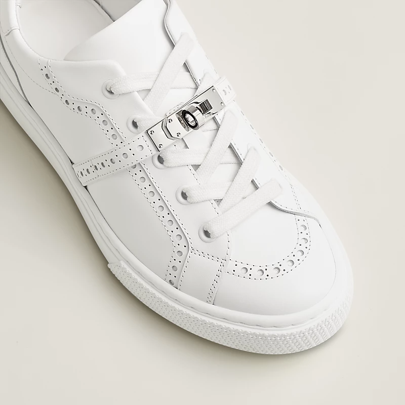 Men's Hermes Day White Sneakers