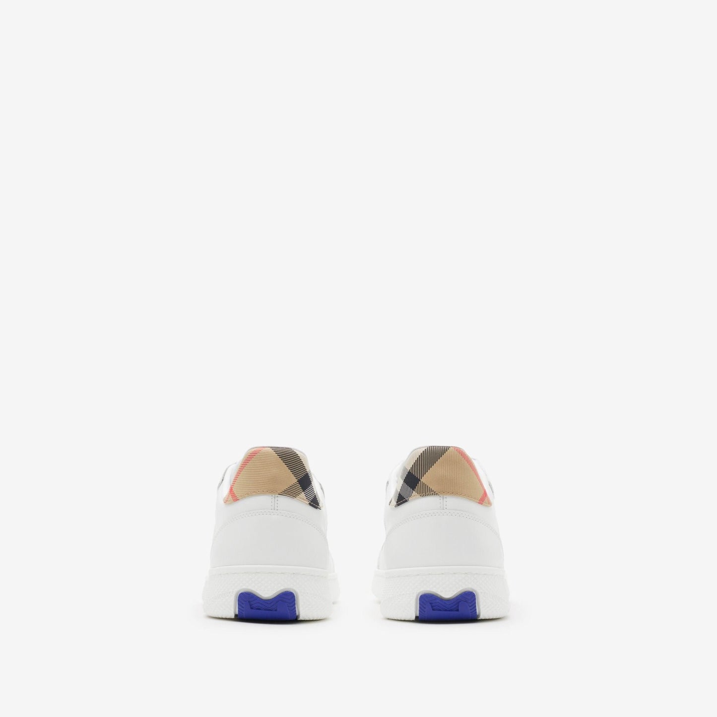 Men’s Burberry Leather Check Terrace White Sneakers