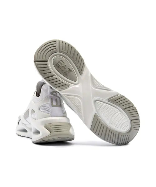 Men's Ea7 Emporio Armani Sneakers With Mesh Panels White Sneakers