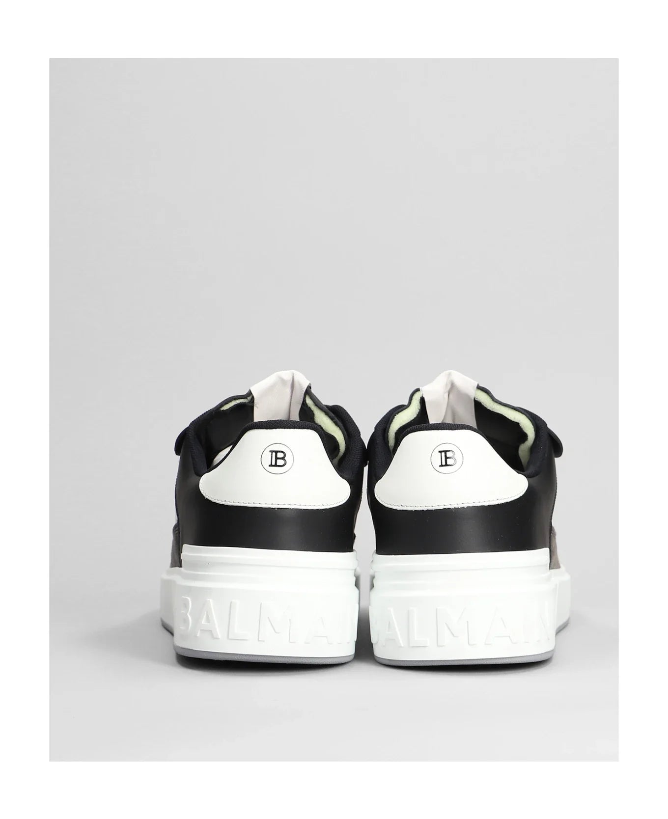 Men's Balmain B Court Sneakers In Black Leather Sneaker