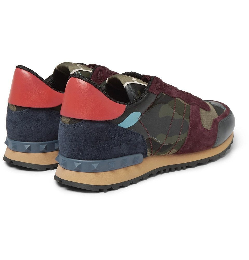 Men's Valentino Camo Rock Runners Multicolor Sneakers