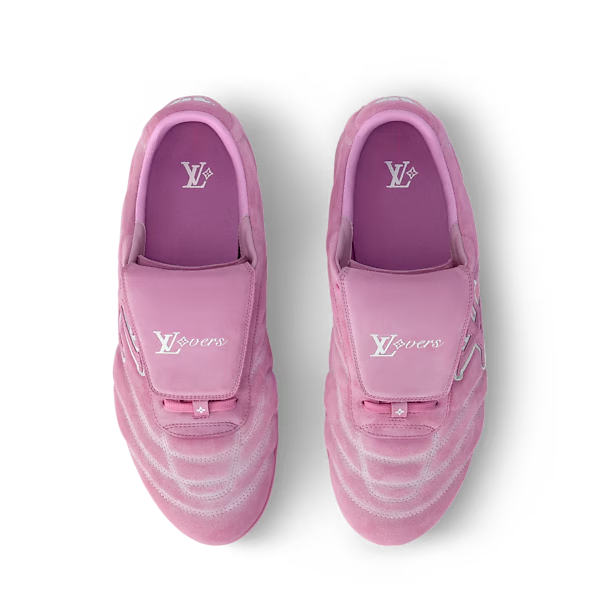 Men's Louis Vuitton Footprint Soccer Pink Sneakers