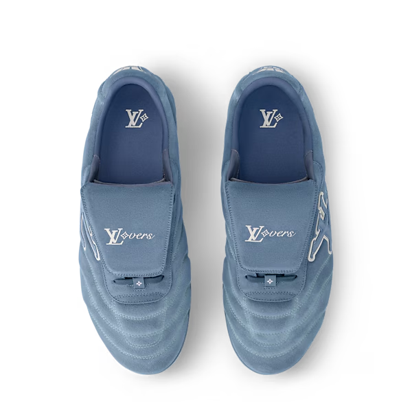 Men's Louis Vuitton Footprint Soccer Blue Sneakers