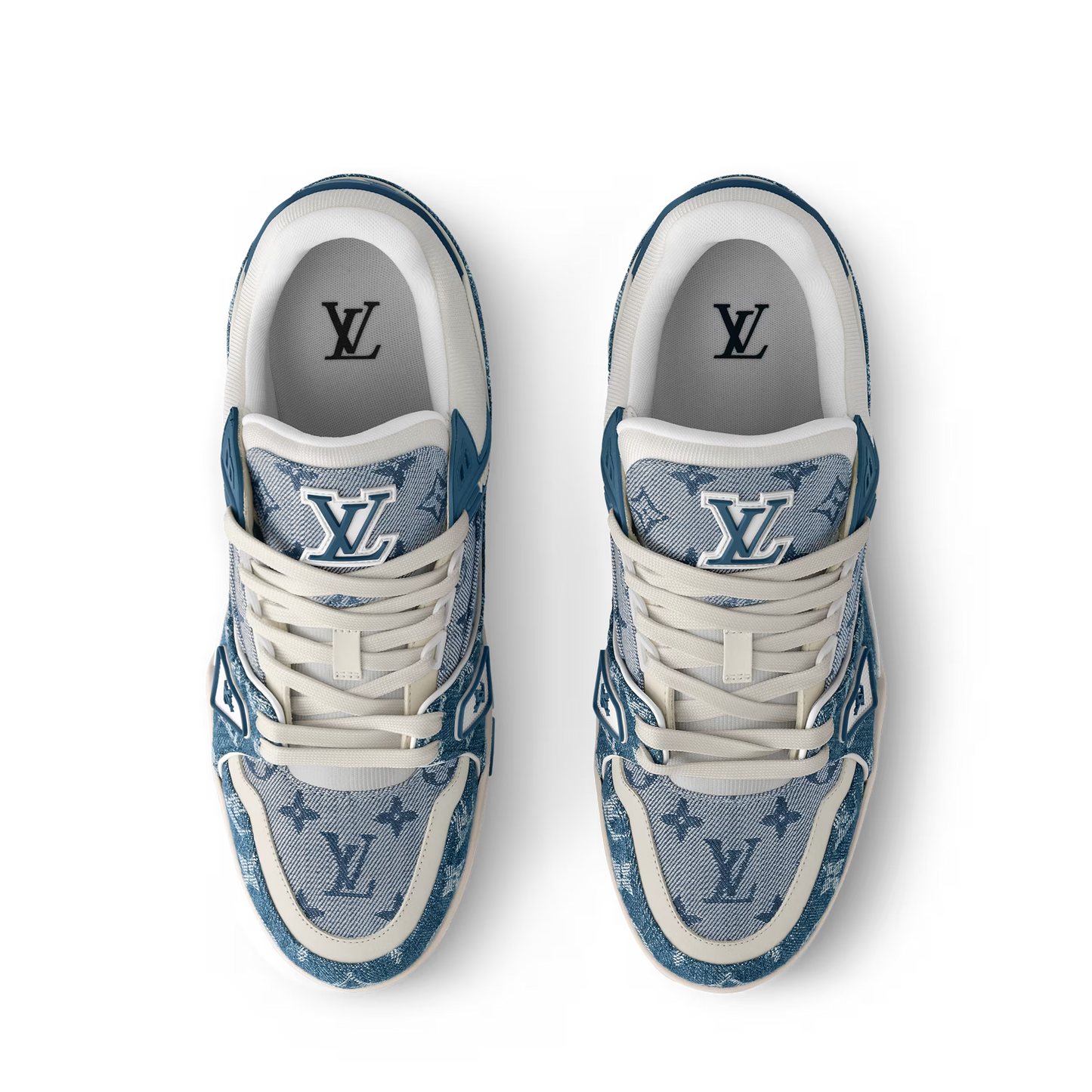 Men's Louis Vuitton Trainer Blue Denim Sneakers