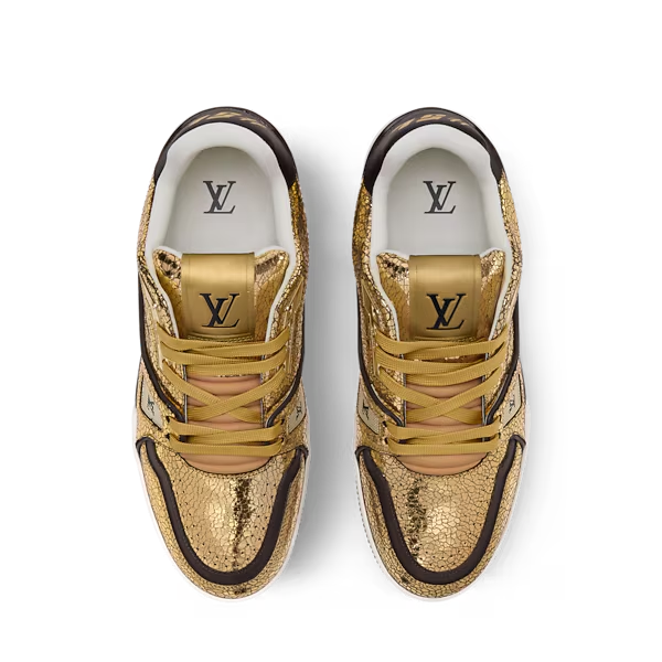 Men's Louis Vuitton Trainer Gold Sneakers