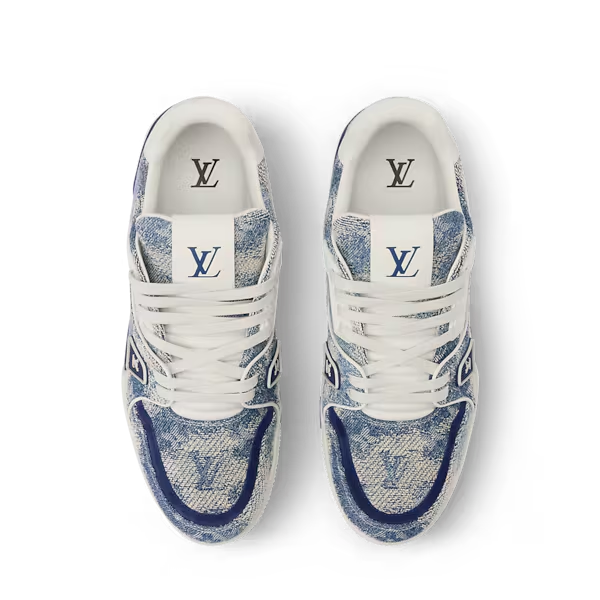 Men's Louis Vuitton Trainer Denim Sneakers