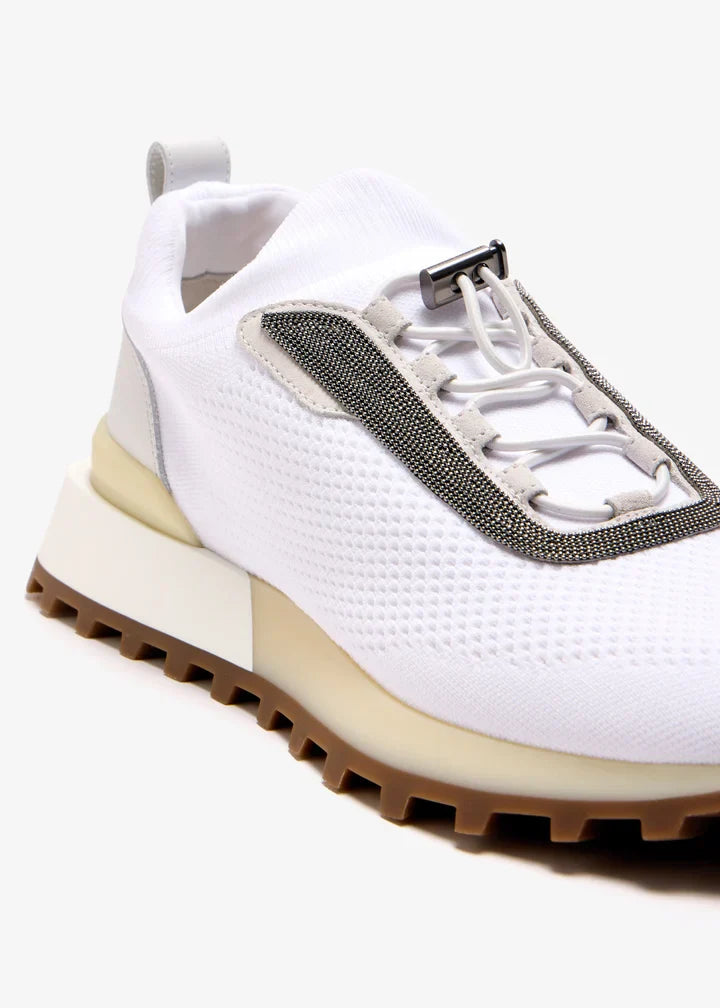 Men’s Brunello Cucinelli Mesh White Sneakers