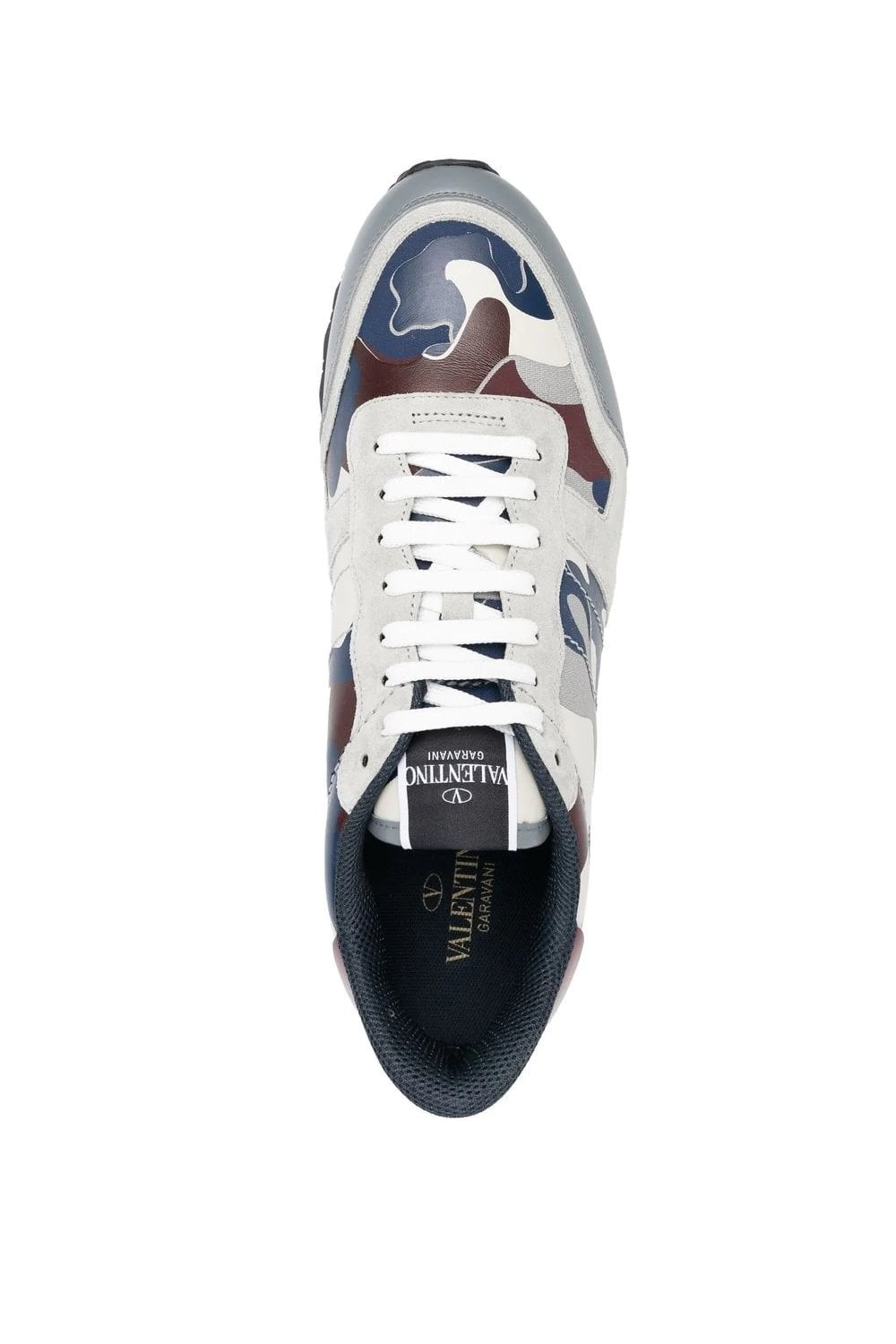 Men's Valentino Camo Rock Runners Grey Sneakers
