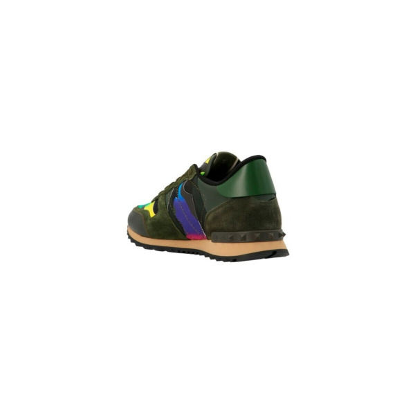 Men's Valentino Camo Rock Runners Multicolor Sneakers