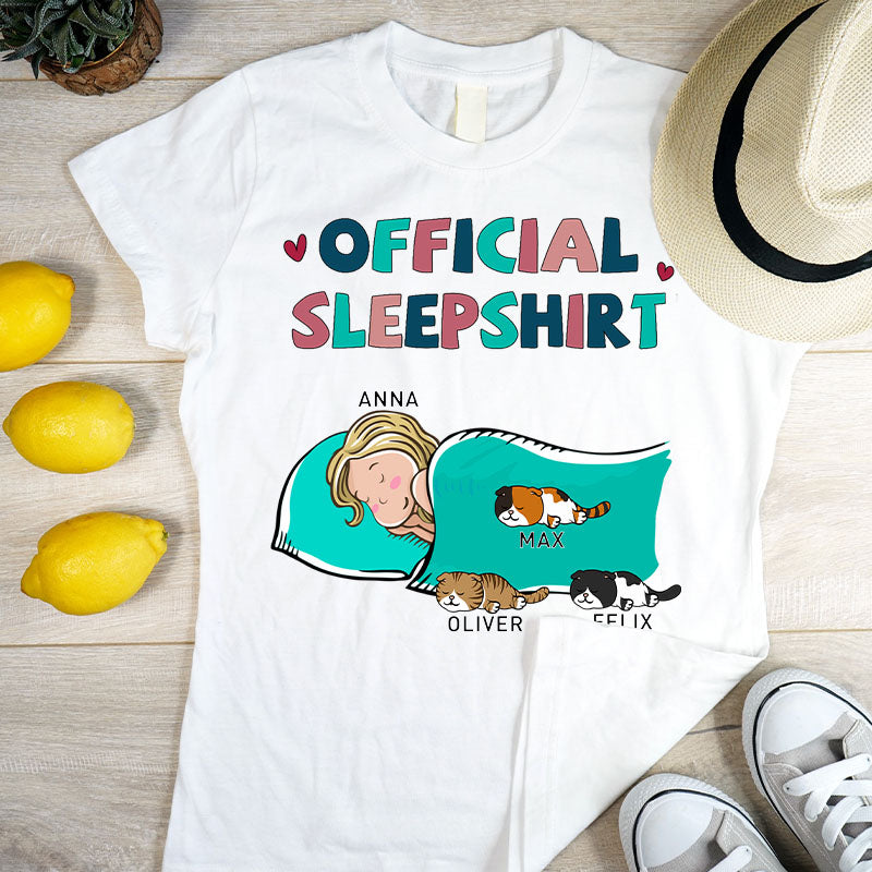 Cat Official Sleepshirt - Personalized Custom Unisex T-shirt