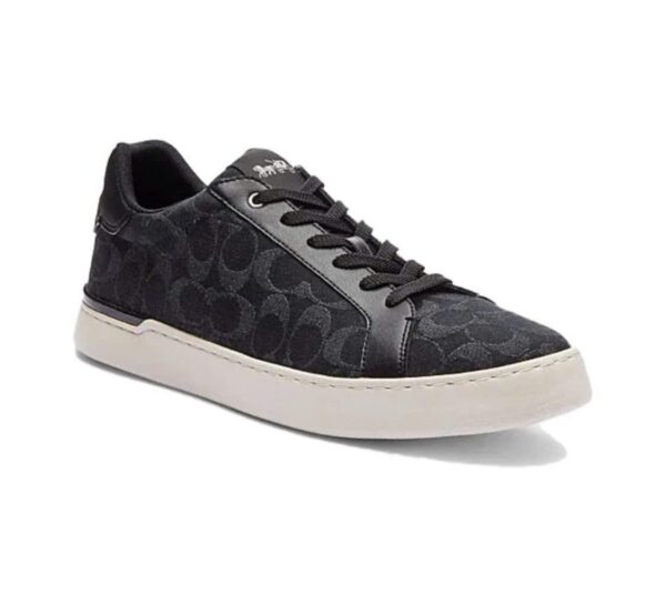 Men's Clip Low Top Black Denim Sneakers