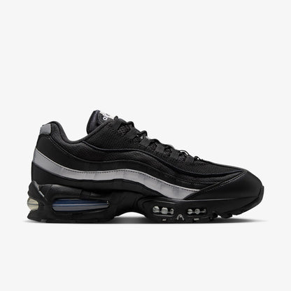 Men's Nike Air Max 95 Black Metallic Silver Shoes